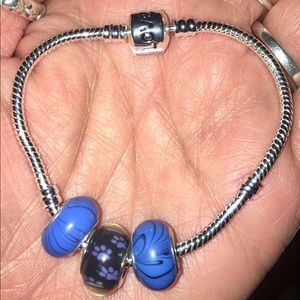 Blue Paw Bracelet